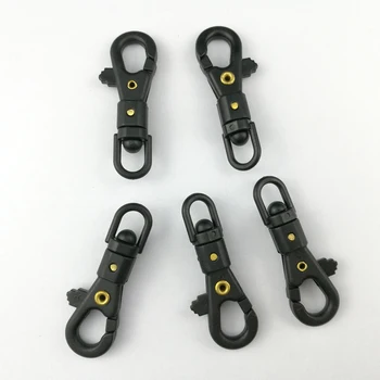 EDC Kempingas Įrankių Juoda Mini Pasukti Sagtis Pakabinti Quickdraw Key Chain Lauko Išgyvenimo Karabinai Kabliukų Sagtis paketų prižiūrėtojų raktinę FW045