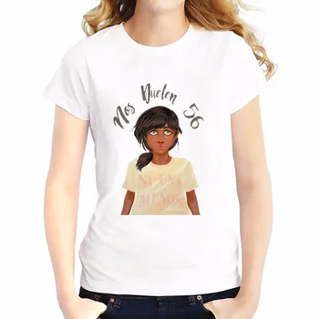 Merginos viršūnes tees atsitiktinis Marškinėliai Moterims trumpomis Rankovėmis minkštas Kvėpuojantis marškinėliai mergina galia Feminizmo marškinėlius