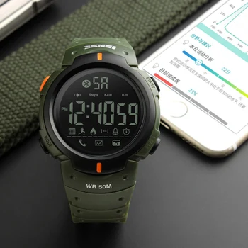 SKMEI Prekės ženklo Vyrai Smart Žiūrėti Chrono Kalorijų Pedometer Multi-Funkcijos Sporto Laikrodžiai Priminimas Skaitmeniniai Laikrodžiai Relogios 1301