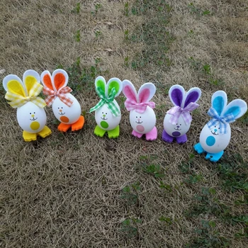 3 Vnt Velykų Kiaušiniai Cute Bunny Triušiai Jauniklį Kabinti Žaislų Vaikams Namų Šaliai Dekoro Dovanos