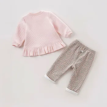 DBM6111 dave bella rudenį baby kūdikių mergaičių drabužių rinkiniai spausdinti tiktų vaikams, vaikiška apranga aukštos kokybės drabužius