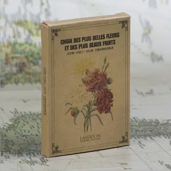 29pcs/daug Derliaus aukštos kokybės Juoda ir balta brėžinys Duret ranka-dažytos augalų iliustracija atvirukas festivalio dovana Europoje klasė