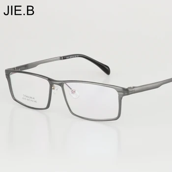 JIE.B Mados moldura Taurės vyrų, moterų aliuminio+Titano Akiniai, Optiniai akinių rėmeliai trumparegystė recepto akiniai Rėmeliai