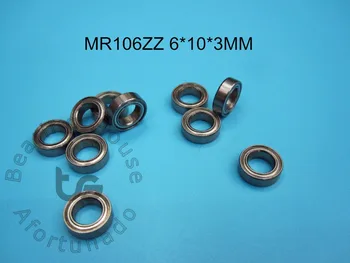 MR106ZZ guolis 6*10*3(mm) ABEC-5 10vnt Metalo Uždaromos Miniatiūriniai Mini Guolių J. MR106 MR106ZZ Miniatiūriniai guoliai