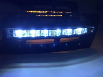 Osmrk led drl šviesos važiavimui dieną volkswagen VW Passat B6 3C 2006-2011 m., su geltona posūkio signalo, belaidžio tinklo jungiklis