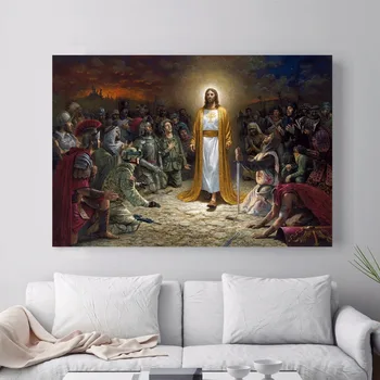 Jėzaus Kristaus Gelbėjimo Pasaulio Plakatus ir Spausdina Drobė Meno Tapybos Sienos Nuotraukas Kambarį Dekoratyvinis Namų Dekoro be Rėmelio