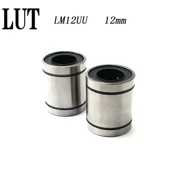 Aukštos kokybės 10 vnt LM12UU 12mm LM12 Linijinis Rutulinių Guolių, Įvorių Linijiniai Guoliai CNC 3d spausdintuvo dalys LM12 12*21*30mm