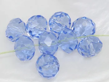 Doreen Lauke karšta - 70 Mėlyna Kristalų, Stiklo Rondelle Briaunuotas Karoliukai 5040 8x6mm(B03851)