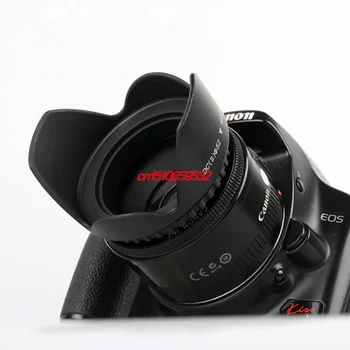 2VNT 52mm Gėlių objektyvo gaubtą, Canon EOS M10 M3 micro vieno fotoaparato priedai 18-55mm objektyvas saulės pavėsyje, 52 mm mount hood