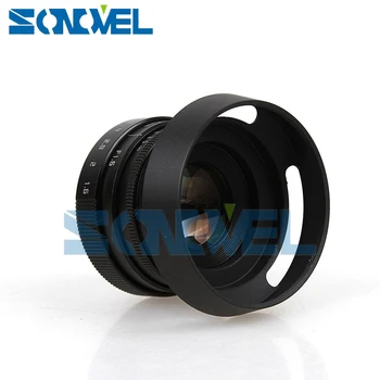 Fujian 35mm F1.6 CCTV Lens Mount C+Objektyvo Gaubtą+Makro žiedas Canon EOS M M2 M3 M5 M6 M10 Veidrodžio Kameros