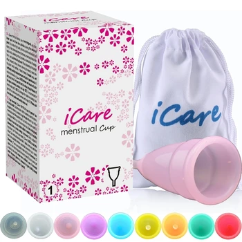 ICare Prekės ženklo Moterų Softcup Medicininės kokybės Silikono Menstruacijų Taurės Moterų Higienos Nemokamas Pristatymas BMC02