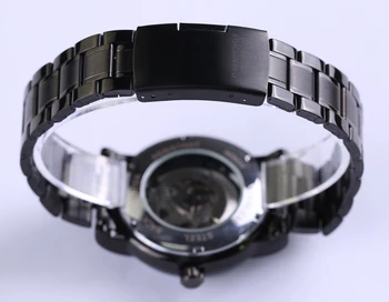 Mada Sporto Mechaninis Skeleton Laikrodis Vyrams, Prabangos Prekės Automatinis laikrodis Karinės Žiūrėti Photochromic stiklas Nerūdijančio plieno dirželis