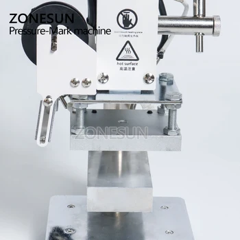 ZONESUN Odos ir Medienos Popieriaus Įspaudas Elektros Štampavimo Mašina Naudojama Pagal Individualų Žalvario Logotipas