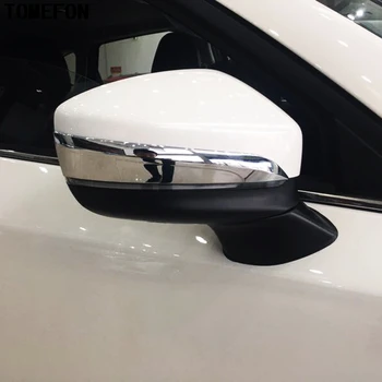 TOMEFON 4pcs ABS Chrome Priedai, Išoriniai Automobilio galinio vaizdo Veidrodėlio Dangtelį Apdailos Juostele Automobilių Optikos Dėl Mazda CX-5 CX5 2017 2018