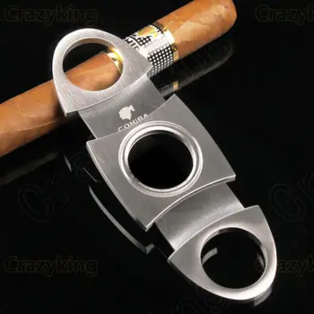 Cohiba Nerūdijančio Plieno 2 Menčių Cigarų Pjovimo Žirklės Su Juodomis Atveju, Dovanų Dėžutėje