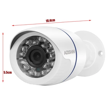 AZISHN 2.8 mm Pločio IP Kameros 1080P 720P, 960P ONVIF P2P Judesio Aptikimo Pašto Įspėjimą XMEye DC12V/POE48V Priežiūra, VAIZDO stebėjimo Lauko