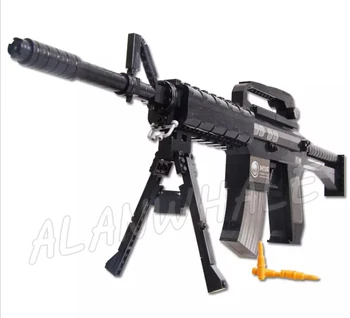 524pcs Naujo Modelio M16 Žaislas Mašina Karabinas Pistoletas Ginklas Karinį Puolimą Karių Kūrimo Rinkinys, Blokai Žaislai Compitable su Lego
