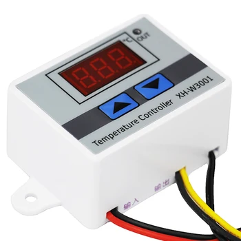 W3001 Skaitmeninis LED 220v temperatūros termometras termo reguliatorius su zondas šilumos kietas temp termostatas jungiklis 39%NUOLAIDA