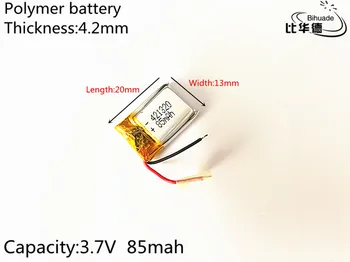 1pcs), 3,7 V,85mAH,421320 PLIB; polimeras ličio jonų / Li-ion baterija GPS,mp3,mp4,mp5,dvd,bluetooth,modelis žaislas mobiliojo ryšio 