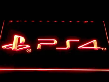 E174 Playstation 4 PS4 LED Neonas Pasirašyti su On/Off Jungikliu 20+ Spalvas, 5 Dydžių pasirinkti