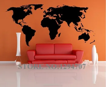 1 VNT 200x90cm Geriausiai parduodamas Didelis Pasaulio Žemėlapis, Vinilo Sienos Lipdukas Namų dekoro tapetai Kūrybos Sienos Lipdukai CCR1103