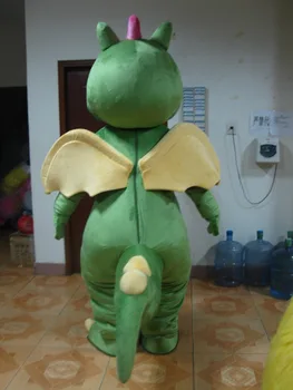 Suaugusiųjų animacinis personažas mielas green dragon Talismanas Kostiumas Helovinas šalis kostiumai Helovinas kostiumai šalis
