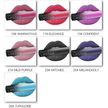 26 spalvos Lūpų Makiažas atsparus Vandeniui Lūpų Blizgesys Matinis Lūpų Stick Kosmetikos Ilgalaikis Pigmento Skysti Lūpų dažai