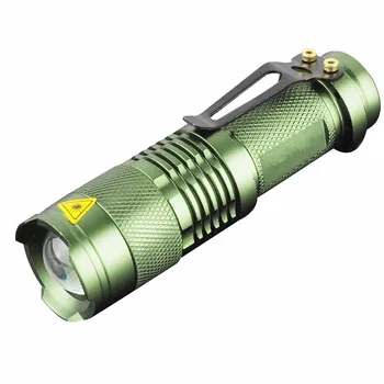 Aukštos kokybės Mini Žalias CREE LED Žibintuvėlis Zoomable LED Žibintuvėlis žibintuvėlis žibintuvėliai, šviesos žibintai