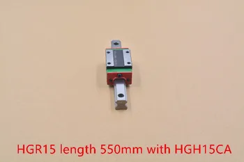 HGR15 linijinis vadovas, plotis 15mm, ilgis 550mm su HGH15CA linijinio judesio skaidrių geležinkelių cnc xyz ašis 1pcs