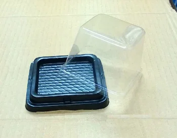 50 vnt 8.5*8.5*7.5 cm aikštėje lizdinės plokštelės mousse Cake sausainių pakelių Cupcake konteinerių blynai pakavimo dėžės