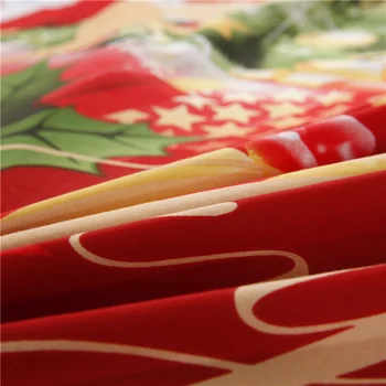 2017 kalėdų dovana pateikti patalynės komplektai Santa Claus patalynė lovatiesės medvilnės audinio antklode padengti rinkinys, karalius ir karalienė dviejų dydis