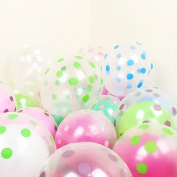 100vnt/daug Lateksiniai balionai 12 colių spausdinti dot aišku, balionas vestuvių, gimtadienio dekoravimas skaidria turo taškai balionai
