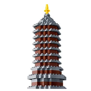BanBao Tiananmenio Great Wall Šventykla, Dangaus Bokštas Kinų Architektūros Švietimo Pastato Blokus, Plytas, Vaikams, Vaikų, Žaislai Modelis