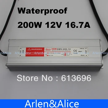 200W 12V 16.7 Vandeniui lauko Bendrosios Produkcijos impulsinis maitinimo šaltinis LED šviesos