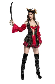 Seksualus Ponios Piratų Fancy Dress Suaugusiųjų Helovinas Kostiumas Cosplay Sijonai Šalies Komplektai Audinys
