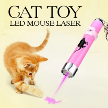 Kūrybos Juokingas Naminių Kačių Žaislai Portable LED Lazerinio žymeklio šviesa Pen, Su Ryškiai Animacija Pelės Šešėlių Katė Žaislas Spalva Atsitiktinis