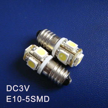 Aukštos kokybės DC3V E10 led prietaisų skydelio, perspėjimo indikatorius,led E10 dega,3V E10 Lempos Šviesos Lemputės nemokamas pristatymas 5vnt/daug