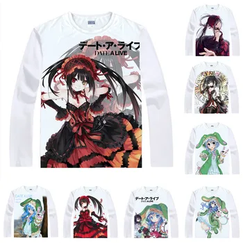 Coolprint Anime Marškinėliai DATA GYVENTI Marškinėliai Multi-stiliaus ilgomis Rankovėmis Kurumi Tokisaki Yoshino Cosplay Motivs Kawaii Marškinėliai