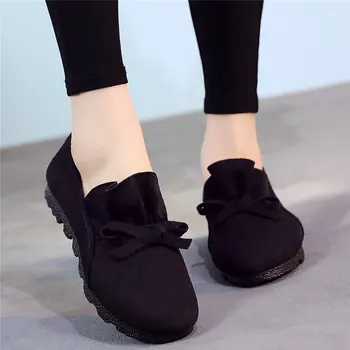 Cresfimix sapatos femininos moterų mados pulko paslysti ant butas batai lady minkšti ir patogūs juodi batai moteriška kietas, minkštas butai