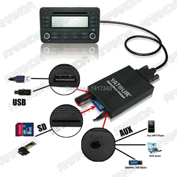 Yatour Automobilio Adapteris AUX, MP3 SD USB Muzikos CD Keitiklis 6+6PIN CDC Jungtis Lexus GS300/400/430/450h RX300/330/350/400h Radijo stotys