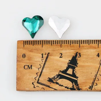 5vnt 12x13mm Mix Spalva Kreivas Širdies Pažymėjo Atgal Kristalų Išgalvotas Stiklo, Akmens, DIY Nail Art/Vestuvių Suknelė/Papuošalai Apdaila