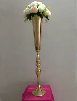 Vestuvių Metalo Gėlių Vaza Stalo Centerpieces Dekoracija Vestuvių Įvykis Šalies Kelių Švino Gėlių Stovas Namų Puošybai 88CM Ūgio