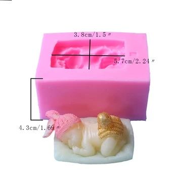 Facemile 1PCS 3D Sugarcraft Miega Kūdikis Silikono Formos Minkštas Pelėsių Tortas Dekoravimo Priemonės Šokolado Gumpaste Pelėsių