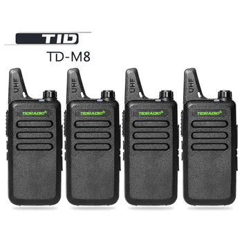 4PCS/Daug TID Radijo TD-M8 Mini Walkie Talkie UHF 400-470MHz Communicator CB Kumpis Radijo HF Transce Du Būdu Radijo ForChildren Žaislai