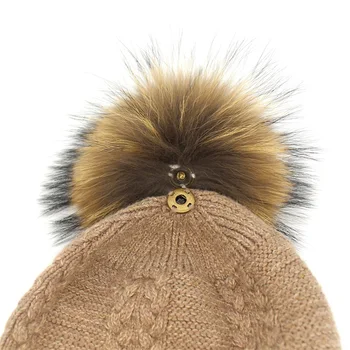 Ditpossible mezgimo vilnos skrybėlę moterų beanies tikro kailio pp pp skrybėlės žiemos skullies variklio dangčio gorro kepurės moterims