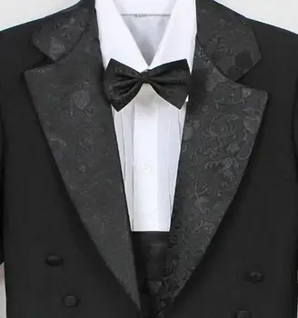 Aukštos Kokybės berniuko kostiumas, smokingas, vestuvių vaikas švarkas drabužių rinkinys 5vnt:kailis+liemenė+marškinėliai+kaklaraištis+kelnės berniukui oficialų suknelė 1-3year