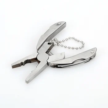 Swayboo Plieno Nešiojamas Kišenėje Multi Functionnal Įrankių Rinkinį Mini Foldaway Keychain Replės, Peilis, Atsuktuvas su Nailono krepšys