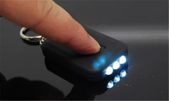 Išgalvotas&Fantazijos Naujas Mini Nešiojamas Saulės Energijos Energijos Įkraunamas LED Žibintuvėlis Keychain Avarinės Šviesos Žiedas Turėtojas Spalvų