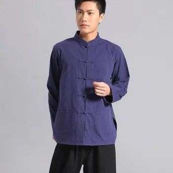 Top Naują Atvykimo Aukštos Kokybės Karšto Naujas Kinijos Fu Long Sleeve Medvilnė Style Mens 