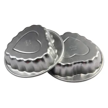 5vnt/10vnt Aliuminio Širdies Formos Tortas, Pelėsių ir Šokolado Desertas Bakeware Šifono Mini Pelėsių Kepimo Įrankis